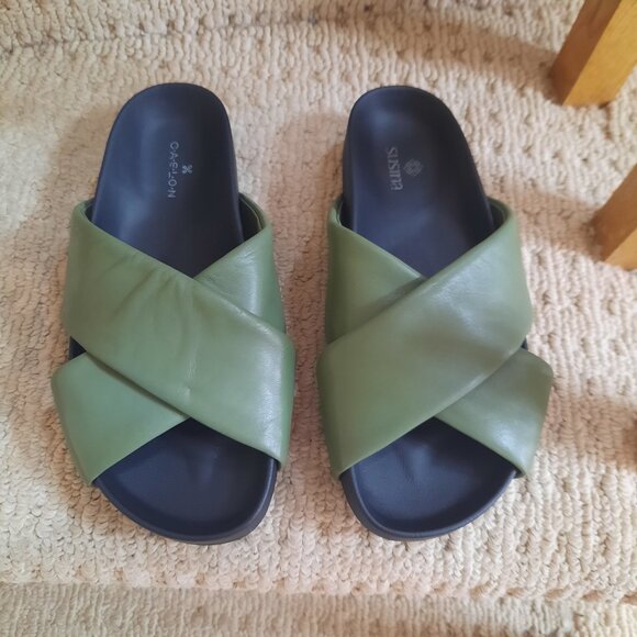 Caslon Vivi Slide Sandal, Size 6.5 in Green Olive - Picture 1 of 3